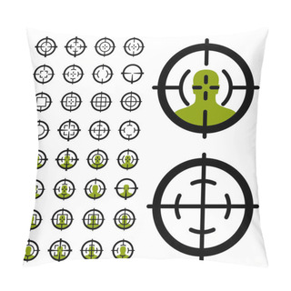 Personality  Gun Crosshair Sight Symbols Pillow Covers