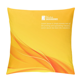 Personality  Orange Smoke On Yellow Background. Pillow Covers