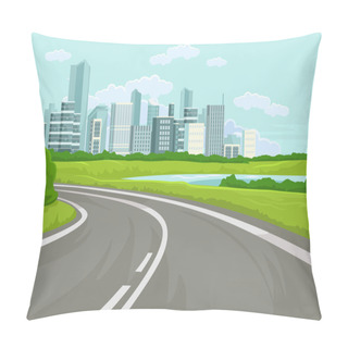 Personality  Landscape. Vector Flat Illustration Pillow Covers