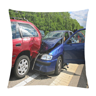 Personality  Car Accident On A Highway Pillow Covers