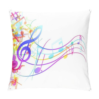 Personality  Vector Musical Notes Staff Background For Design Use Pillow Covers
