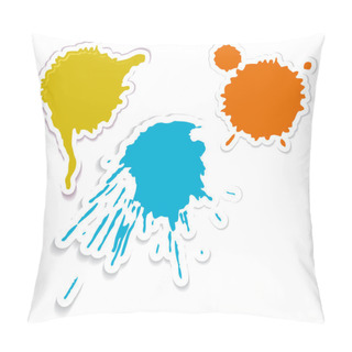 Personality  Colorful Spots And Spatters As Stickers Pillow Covers