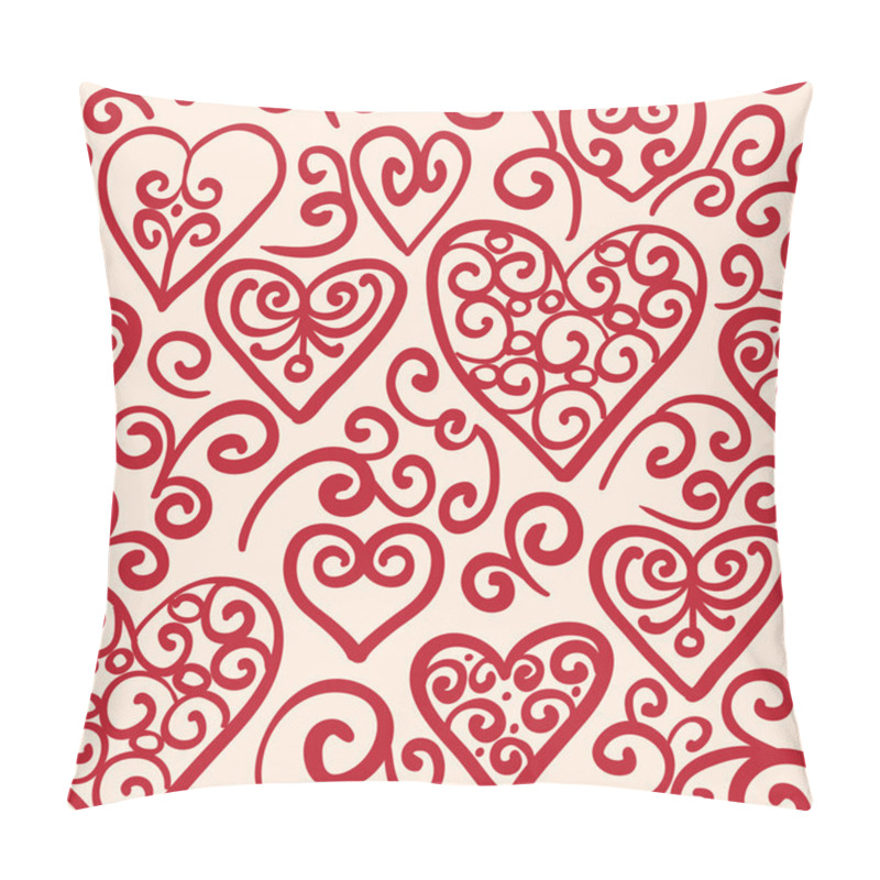 Personality  Seamless pattern with hearts pillow covers