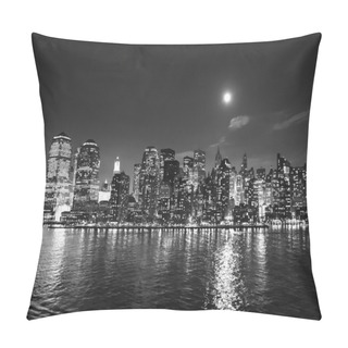 Personality  Financial District Skyscrapers Bw Pillow Covers