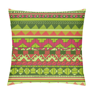 Personality  Hand Drawn Abstract Aztec Geometric Seamless Colorful Pattern Pillow Covers