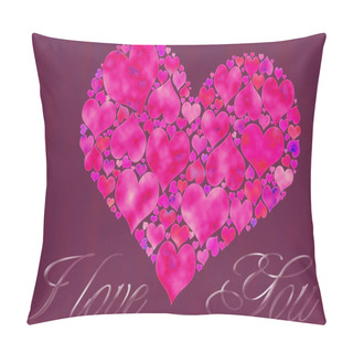 Personality  Big Heart Made From Many Little Hearts Pillow Covers