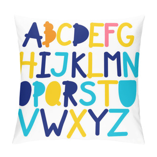 Personality  Fancy Font With Dots And Lines Doodle Letters Vector Set. Typographic English Characters For Lettering Pillow Covers