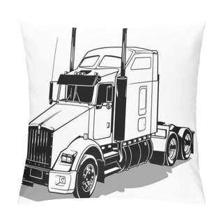 Personality  American Truck Illustration Pillow Covers