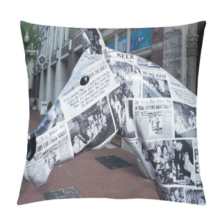 Personality  Prohibtion Horse In Downtown Louisville, Kentucky Pillow Covers