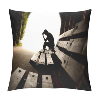 Personality  Depression, Teen Depression, Tunnel, Young Pillow Covers