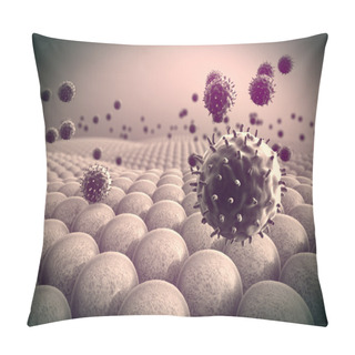 Personality  Coronavirus Atack The Lungs Cell Pillow Covers