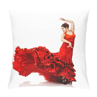 Personality  Young Woman Dancing Flamenco Pillow Covers