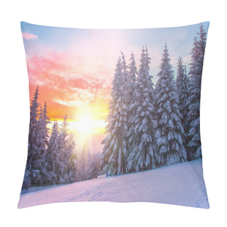 Personality  Winter Landscape On A Sunset. Bulgaria Pillow Covers