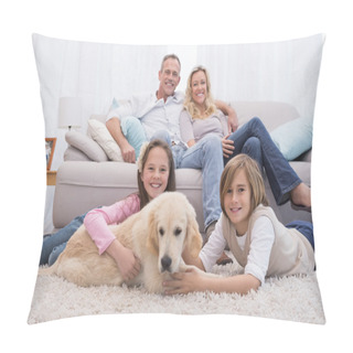 Personality  Siblings Playing With Dog Pillow Covers