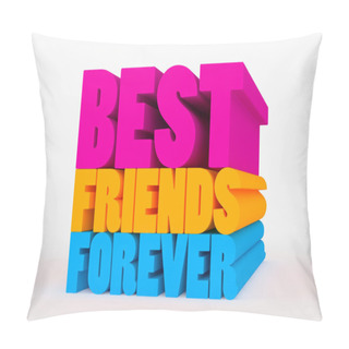 Personality  Big 3D Bold Text - BFF Pillow Covers