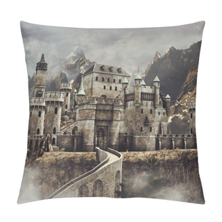 Personality  Fantasy Castle In The Mountains Pillow Covers