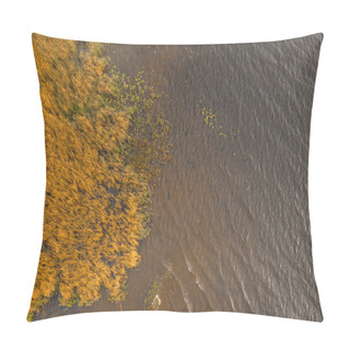 Personality  Colorful Autumn Landscape Aerial View Drone Shot  Pillow Covers