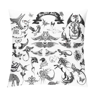 Personality  BIG SET TATTOO Pillow Covers