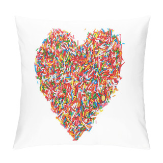 Personality  Colorful Sprinkles N A White Pillow Covers