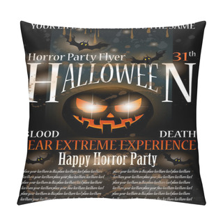 Personality  Halloween Horror Party Flyer Pillow Covers