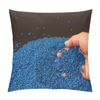 Personality  Close-up Of Plastic Polymer Granules. Polymer Plastic. Compound  Pillow Covers