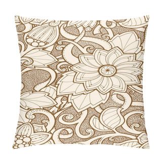 Personality  Seamless Pattern With Stylized Flowers. Ornate Zentangle Seamless Texture, Pattern With Abstract Flowers. Floral Pattern Can Be Used For Wallpaper, Pattern Fills, Web Page Background. Pillow Covers