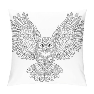 Personality  Zentangle Stylized Eagle Owl Pillow Covers