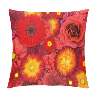 Personality  Red Flower Background Pillow Covers