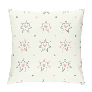 Personality  Seamless Vector Background With Decorative Stars. Print. Cloth Design, Wallpaper. Pillow Covers