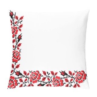 Personality  RoseCorner_crossStitch Pillow Covers