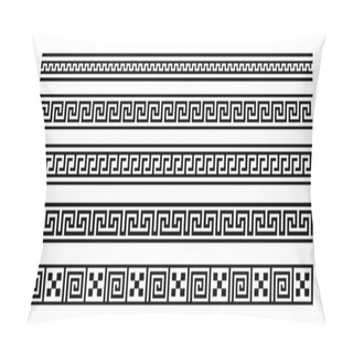 Personality  Greek Meander. Seamless Geometric Pattern. Vector EPS 10 Pillow Covers