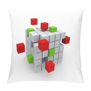 Personality  3d Abstract Cubes Pillow Covers