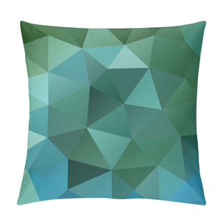 Personality  Abstract Background Consisting Of Green, Blue Triangles Pillow Covers
