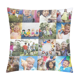 Personality  Diversity Children In Collage  Pillow Covers