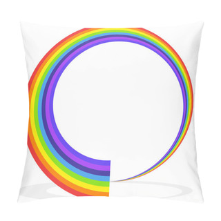 Personality  Circular Rainbow Shape Frame Pillow Covers