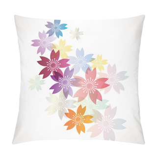 Personality  Background Illustration Of Cherry Blossoms Pillow Covers