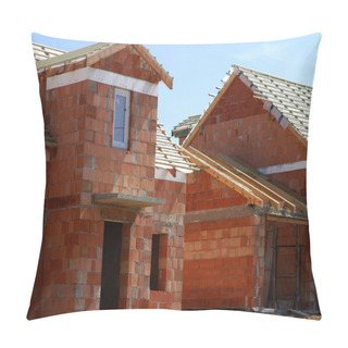 Personality  Big Brick House Under The Construction Pillow Covers