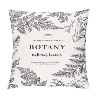 Personality  Botanical Card For With Leaves Pillow Covers