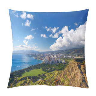 Personality  Spectacular View Of Honolulu City, Oahu Pillow Covers