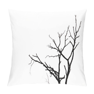 Personality  Silhouette Of Branches On White Background Pillow Covers