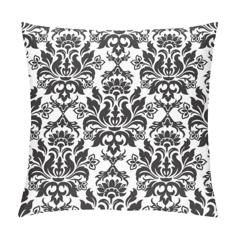 Personality  Vector vintage floral seamless pattern element. Vector damask se pillow covers