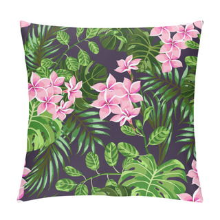 Personality  Tropical Leaves And Flowers Pillow Covers