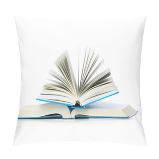 Personality  Stack Of Books Isolated On The White Pillow Covers