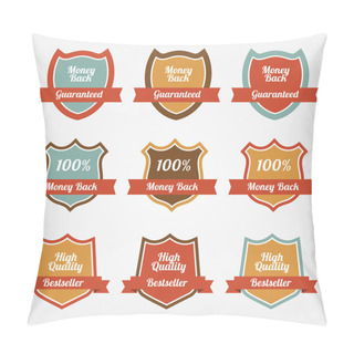 Personality  Set Of Vector Sale Shields Pillow Covers