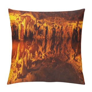 Personality  Stalactites And Stalagmites Of  Luray Cave, Virginia, USA Pillow Covers