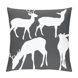 Personality  Dappled Deer Silhouetttes Pillow Covers
