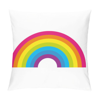 Personality  Modern Vector Illustration Of Isolation Rainbow On White Backgro Pillow Covers