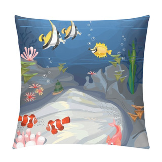 Personality  Background Underwater Landscape Pillow Covers