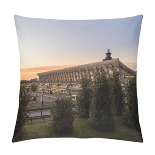 Personality  Dulles Airport At Dawn Near Washington DC Pillow Covers
