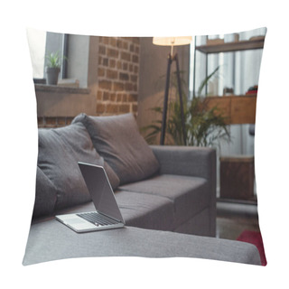 Personality  Opened Laptop On Sofa Pillow Covers